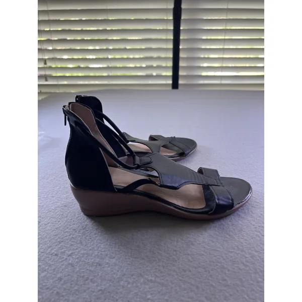 Womens Gladiator Wedge Sandal Ankle Strap Open Toe Shoe Boho Summer‎ US 9 Black - Image 6