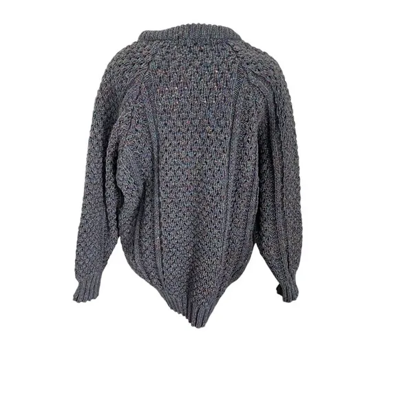 Ballyshanon Ireland Hand Loomed Wool Fisherman Cable Knit Sweater S - Image 6