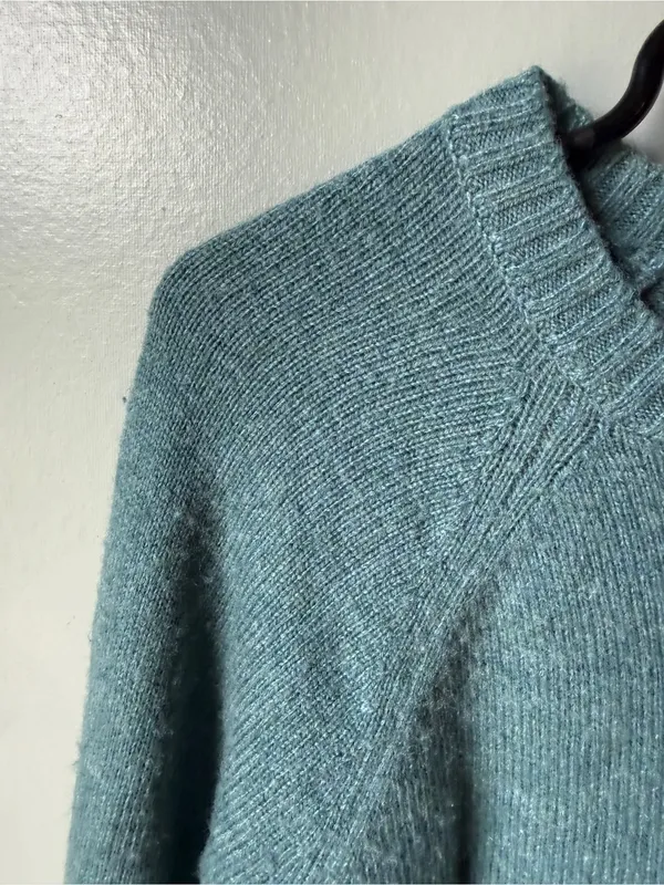 Madewell J.Crew Mercantile Teal Blue Crewneck Sweater Women’s Size Medium - Image 3