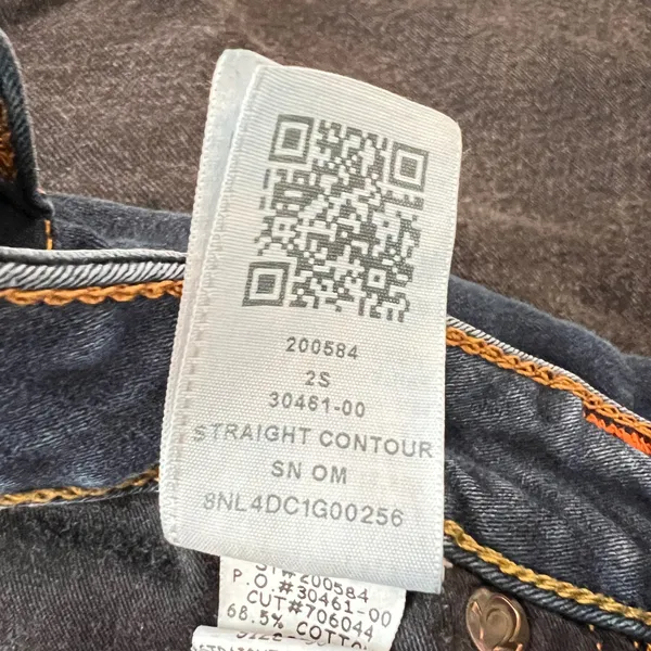 870 | True Religion‎ World Tour Slim Straight Contour Dark Wash Jeans Womens 30 - Image 8