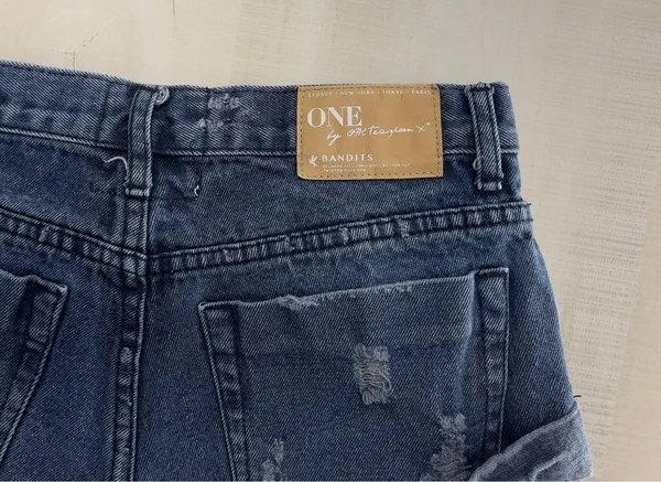 ONE TEASPOON DENIM bandits cutoff sexy distressed denim shorts black 24 - Image 5
