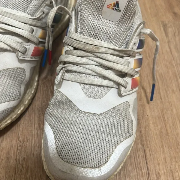 Adidas | Woman's Ultraboost S&L Pride White Rainbow Running Shoes, Size‎ 8.5 - Image 4