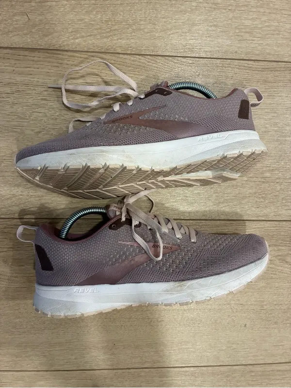 Brooks Women’s Revel 4 Road Running Shoe Metallic Almond Primrose Size 7 - Image 2