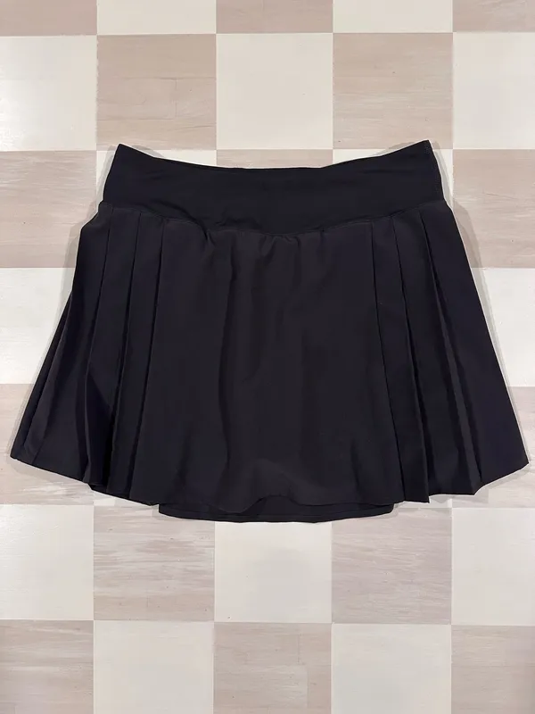 lululemon side pleat high rise tennis skirt black 4 W8ADUS - Image 4