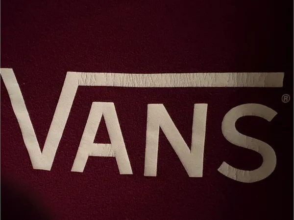 Vans women’s  Burgundy Crew Neck Logo Tee - Image 3