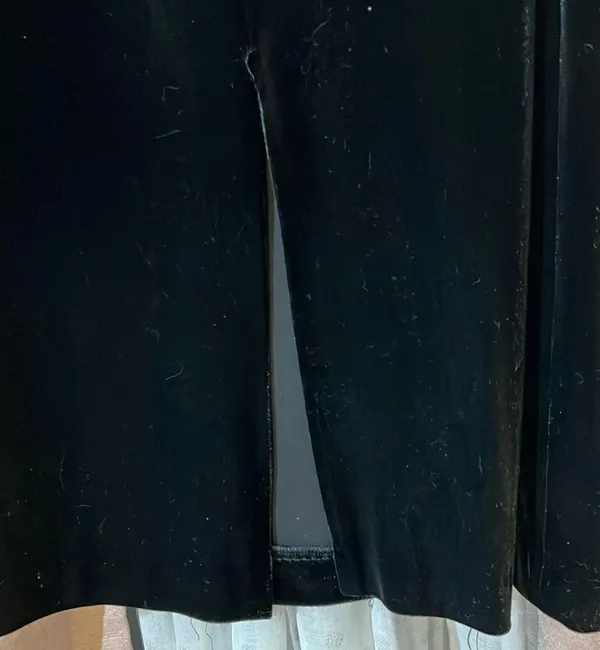 Gina Bacconi Size 10 Black Velour Maxi Gown - Image 6