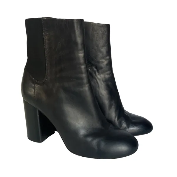 Rag & Bone Black Leather Chelsea Ankle Boots Block Heel Women’s EU 39 / US 8.5 - Image 2