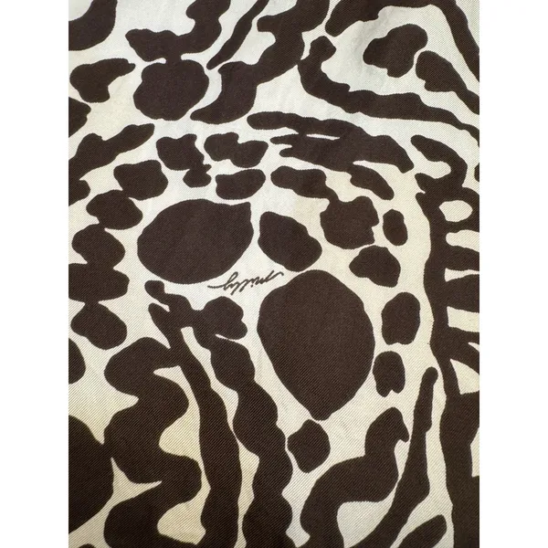 Milly New York‎ Brown & White Print Silk Short Sleeve Dress Size 6 - Image 14