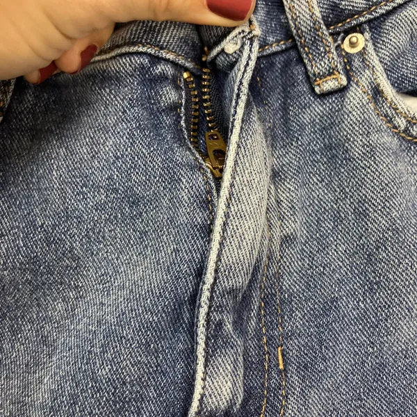 PacSun Distressed Denim Jeans Womens Blue High Rise Straight Leg Cotton‎ - Image 6