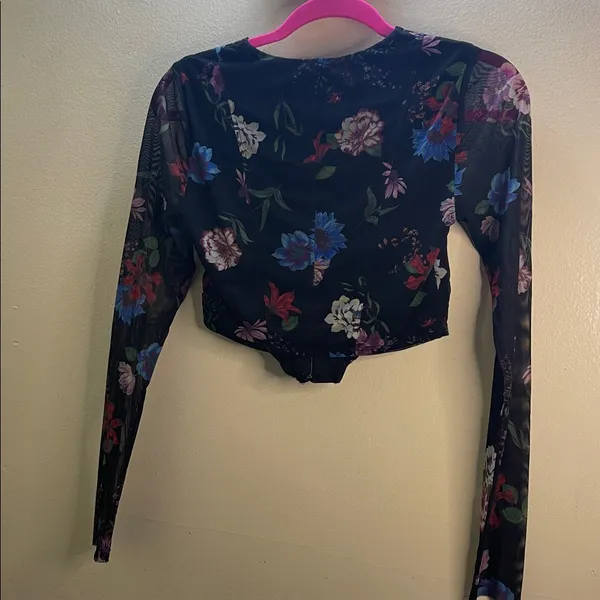 NWT AFRM X Revolve Macie Floral Mesh Cutout Corset Top size Small - Image 6