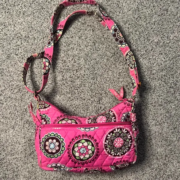 Vera Bradley Pink Floral Shoulder Bag - Image 4