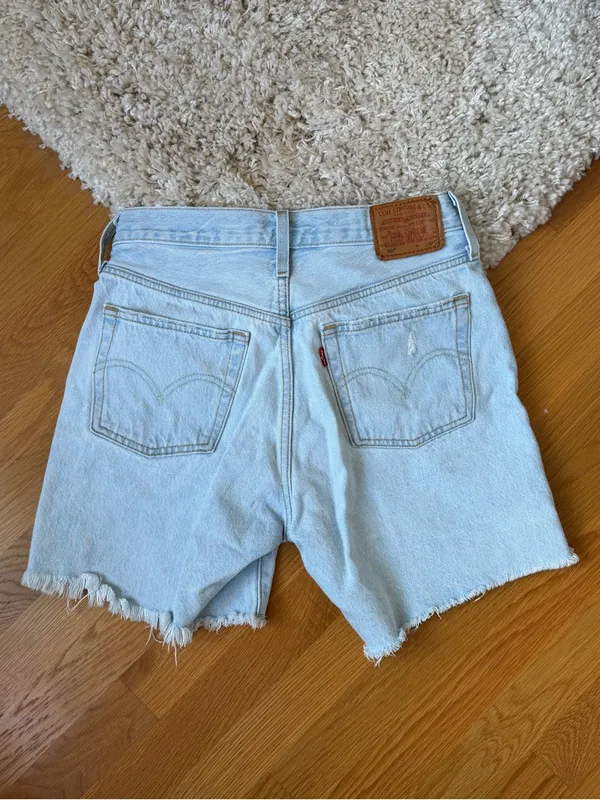 Levi's 501 Light Blue Denim Cutoff Shorts - Women's - Image 2