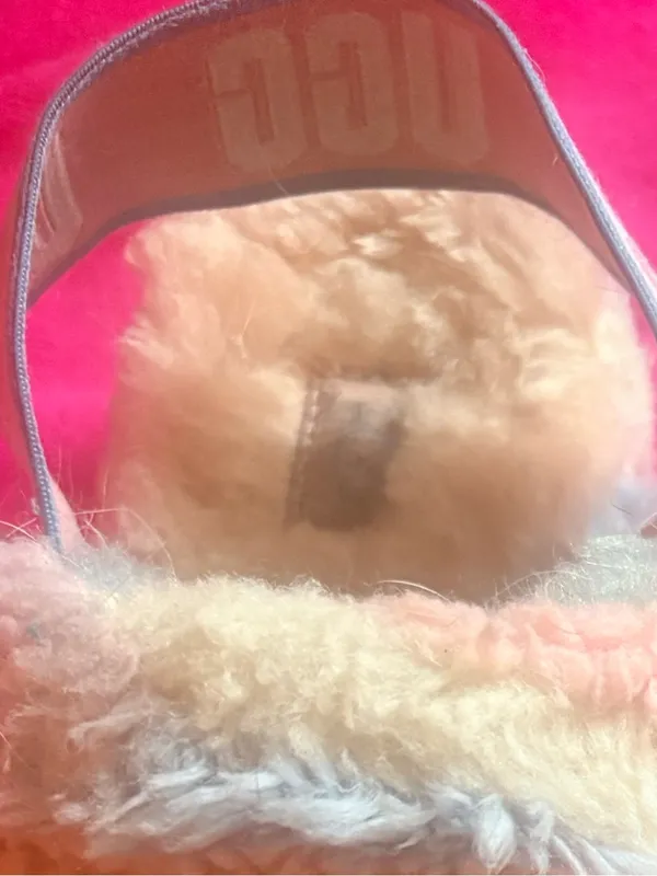 UGG Fluff Yeah Slide Cali Collage "Cotton Candy" color-way preloved- flaws - Image 10