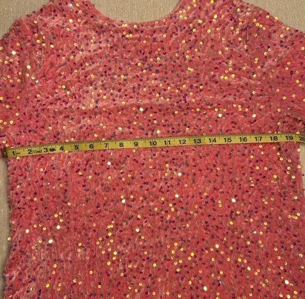 Pink sequin dress Size XL - Image 8