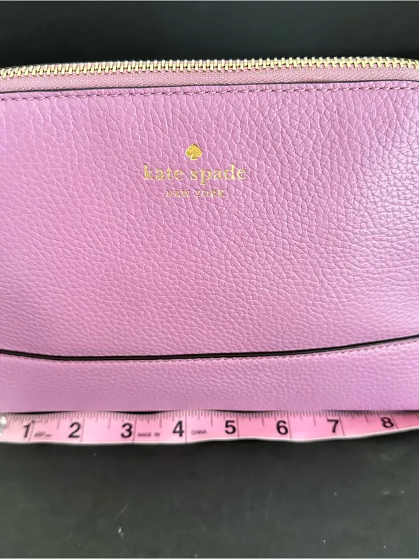 Kate Spade Hanna Pebbled Leather Lavender Pink Crossbody Bag NEW - Image 7