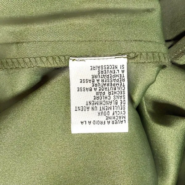 NWOT Vintage Talbots Velvet‎ Dress Size 12 Empire Waist Midi Olive Green Velour - Image 7