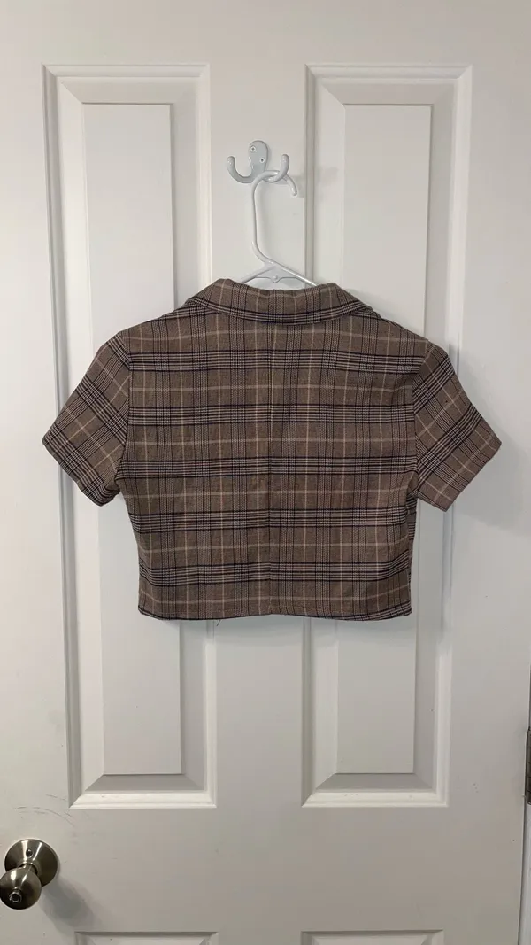 Vintage cropped tee Brown - Image 2