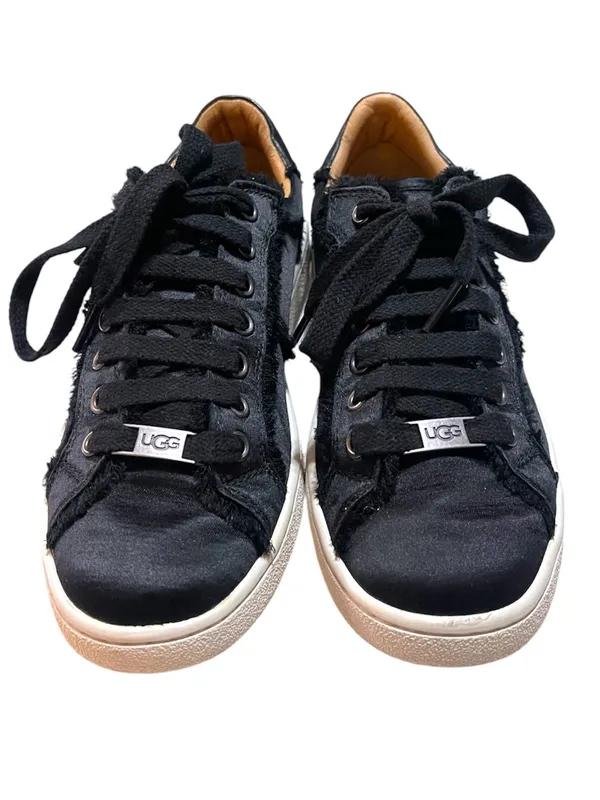 UGG Milo Spill Seam Satin Sneakers Black Women’s Size 8 - Image 2