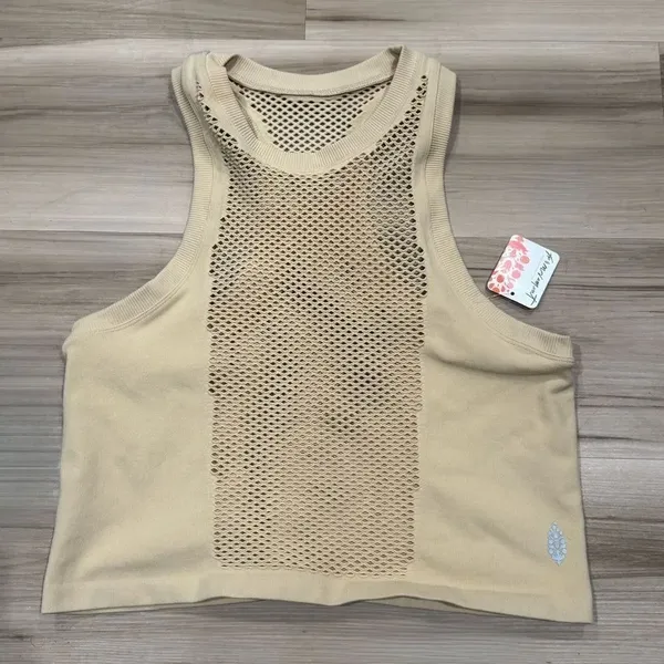 NEW Free People Movement Mesh In Session Tank Top Tan Women’s XS/Small - Image 5
