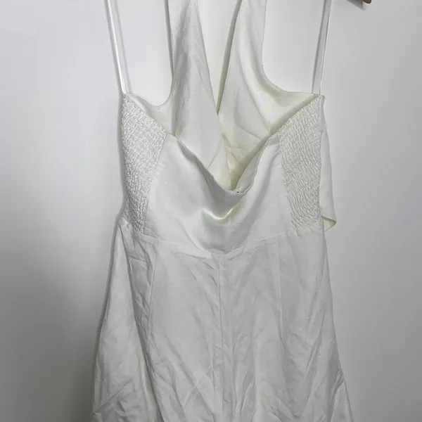 Amanda Uprichard Isadore Romper Linen White Womens XL Revolve - Image 12