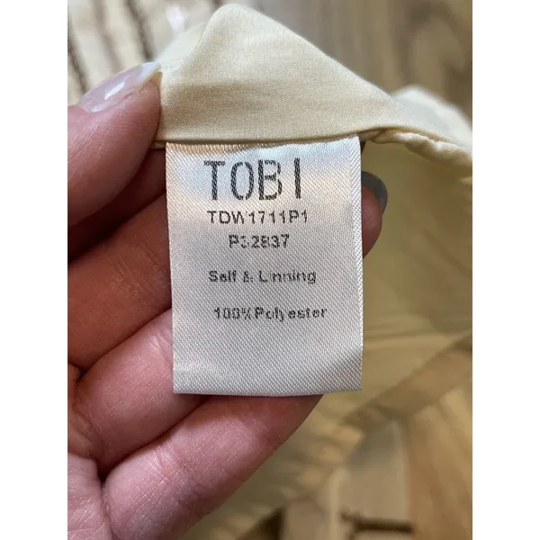 Tobi NWT Tan Sequin Spaghetti Strap Dress Size Medium‎ Party Chic Retro Evening - Image 11