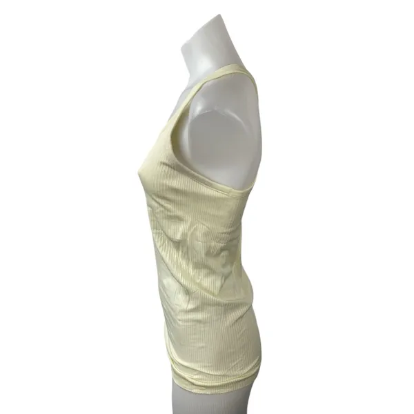 Lululemon Womens Cream Scoop Neck Sleeveless Yoga Athletic Activewear Tank Top 8 - Image 3