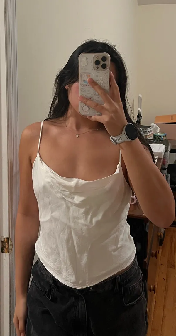 White silk tank top  - Image 2