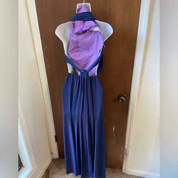 Dark Blue convertible halter maxi - Image 5