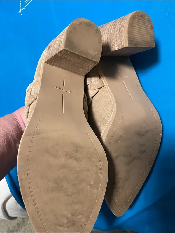 Dolce Vita Tan Braided Suede Pointed Mule Size 7.5 - Image 7
