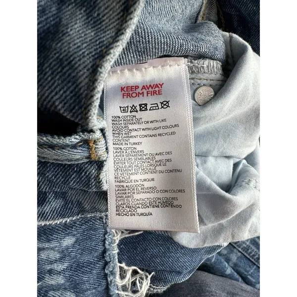 Urban Outfitters iets frans Monogram Denim Baggy Boyfriend High Rise Jeans Women’s Size 27 - Image 12
