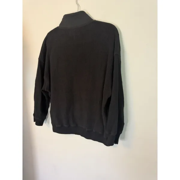 The Great The Slouch Trail Half Zip Pullover Sweatshirt in Black |Sz 1 (S) - Image 9