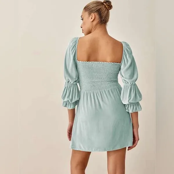 Reformation Albi Velvet Mini Dress - Image 7