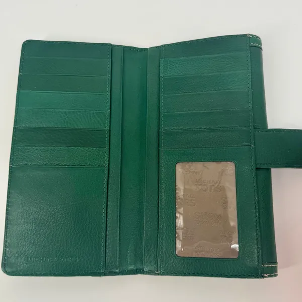 Michael Kors Hunter Green Leather Wallet One Size - Image 8
