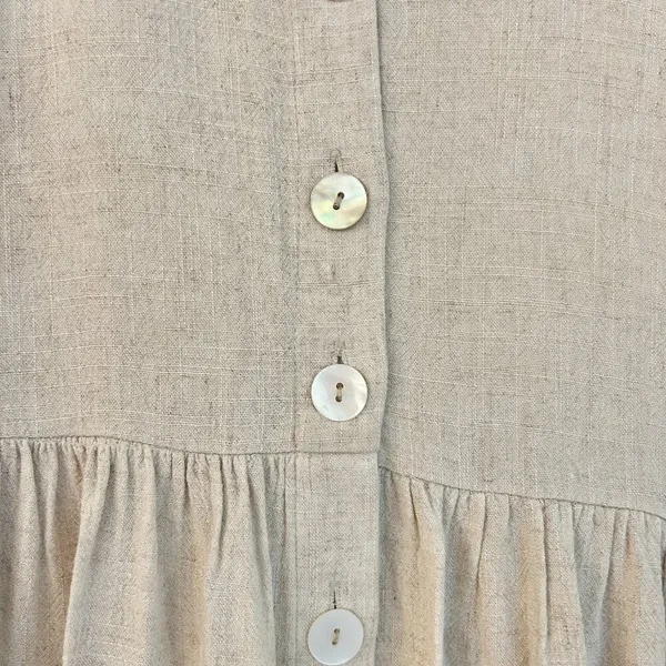 Princess Polly The Sandy Mini Oversized Dress Natural Lower Impact Size S/M - Image 8