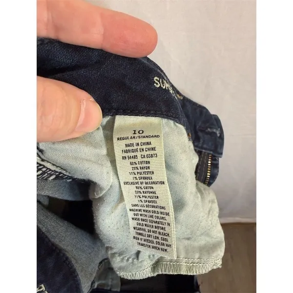 American Eagle Outfitters Jeans Womens 10 Blue Dark Wash Mid Rise Skinny - Image 9