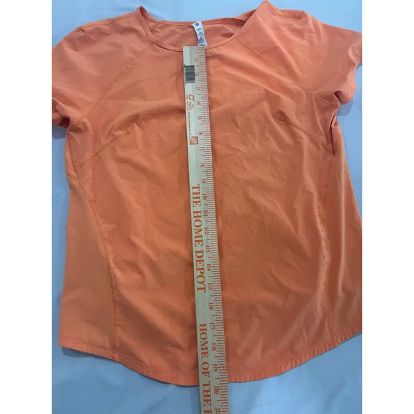 Lululemon Swiftly Tech Short Sleeve Shirt Orange Ripstop Womens 4 - Image 7