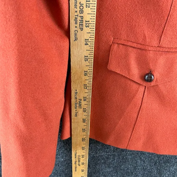 Spiegel Rust Orange Embellished Sleeve Blazer Jacket Womens Size 8 - Image 9