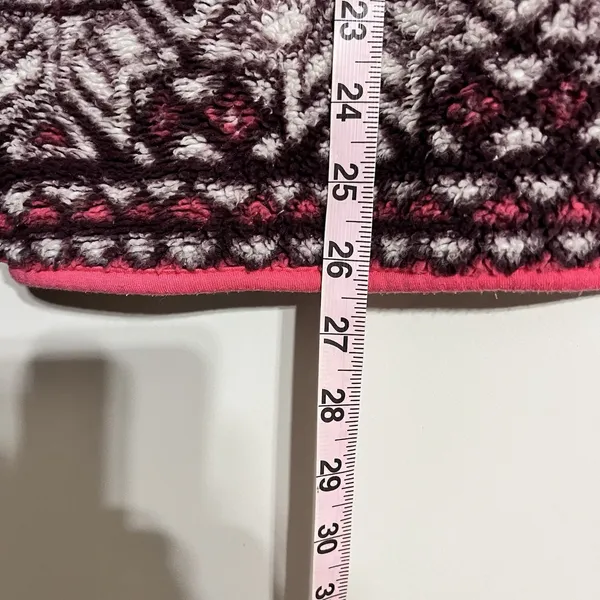 Prince And Fox Sherpa Fleece Pullover Extra Size‎ XL Snowflake Half Zip Pink - Image 7