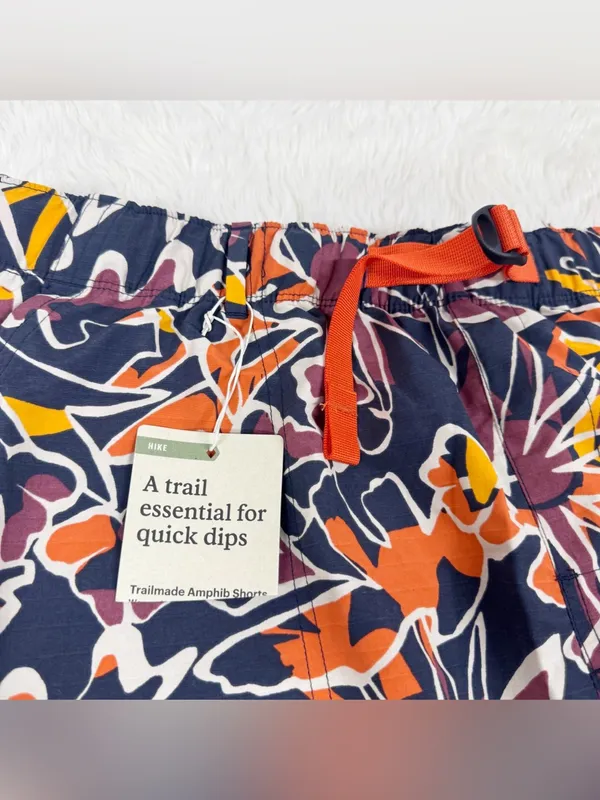 REI CO-OP Womens Trailmade Amphibious Shorts XL Orange Purple Hiking Camping New - Image 2