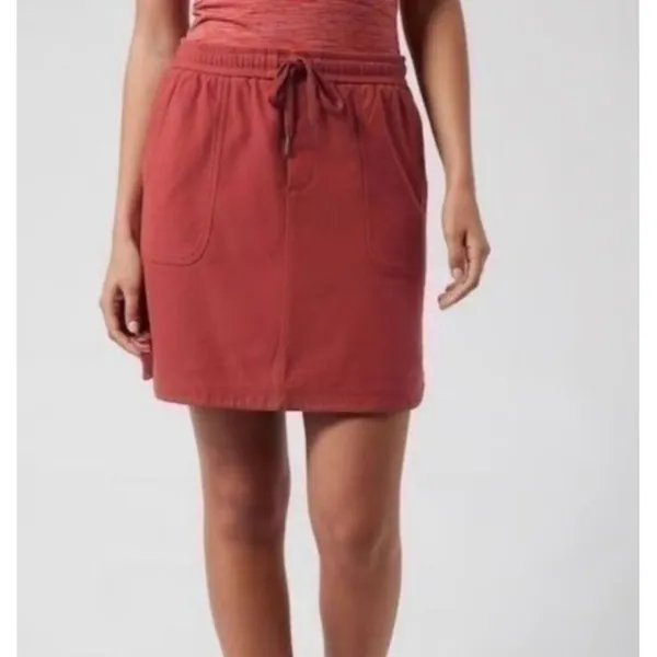Athleta Farallon Skirt Size L In‎ Dried Cinnamon Red Stretch Sporty Athleisure - Image 3