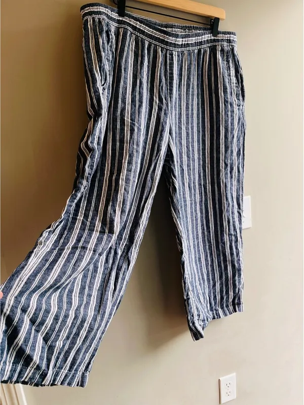 Old Navy Boho Linen Blend Wide Leg Pants XL - Image 2