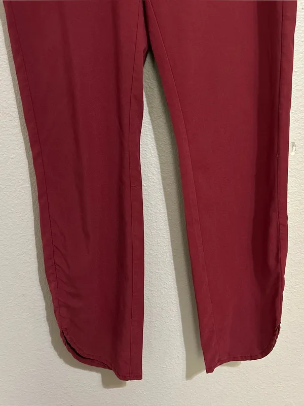 Marine Layer Allison Burgundy Relaxed Fit Pull On Trouser Pants Women’s Small - Image 4