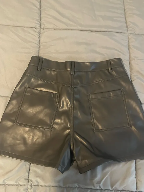 Pretty Little Thing Leather Shorts - Image 2