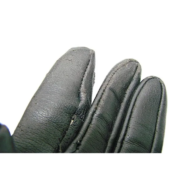 Vintage Womens Black Rabbit Fur Rayon Partial Lining Fashion Gloves Stretch 6-7 - Image 4