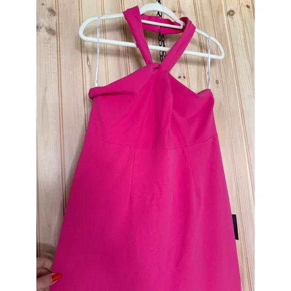 NWT Lulus Mesmerizing Perfection Pink Halter Neck Backless Maxi Dress Gala Sz XL - Image 4