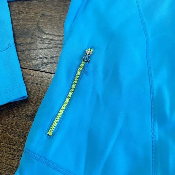 Marmot Blue Full Zip Jacket Windbreaker Fleece Lined Womens Small - Image 3