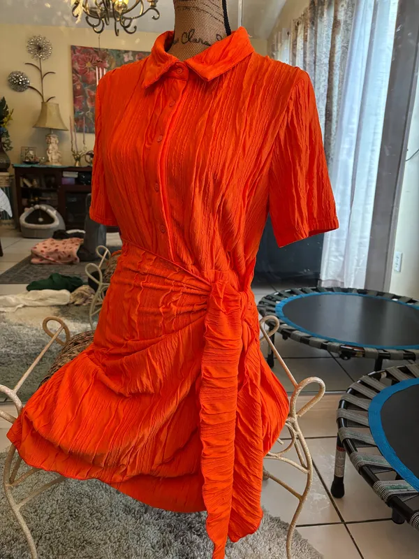 Fabulous orange dress size Lg - Image 3