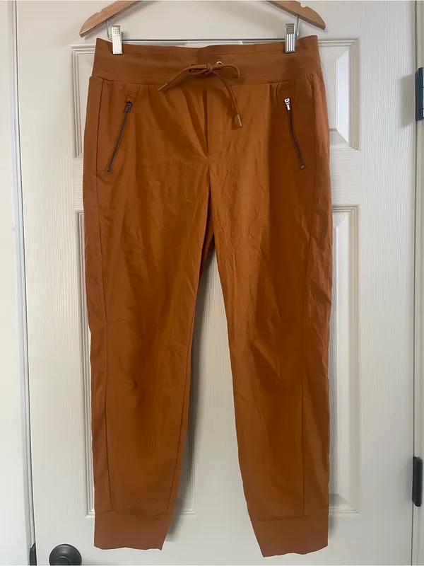 Women’s Athleta Trekkie North Jogger Pants Rust Orange Cattail Brown Size 10 - Image 5