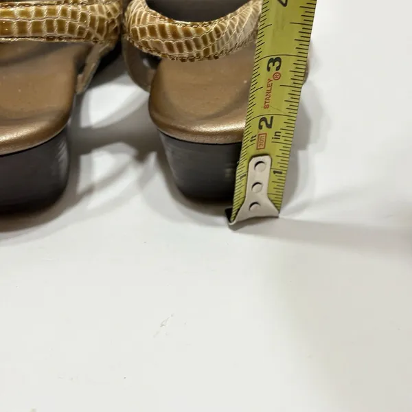 SAS Suntimer Tripad Comfort US 9 Snake Print Bronze Patent Leather Sandals - Image 6