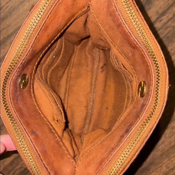 Joy Susan Brown Leather Bag Purse - Image 4